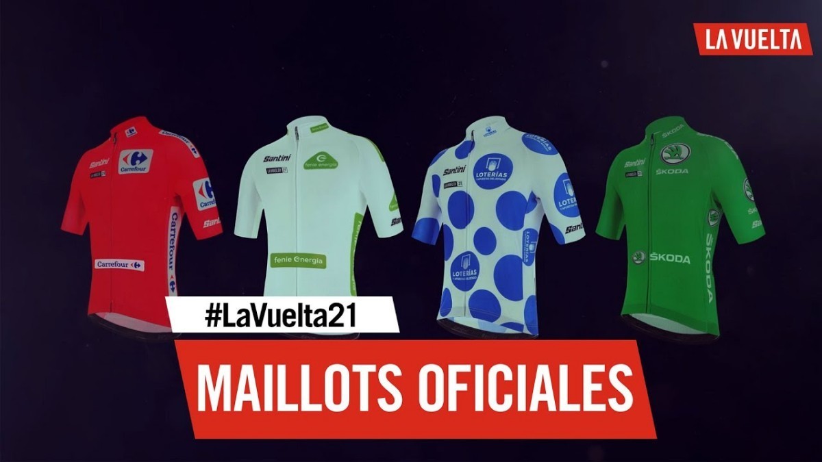 Así serán los cuatro maillots de líder en La Vuelta 21