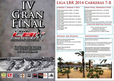 Este fin de semana la Gran Final de la liga LBR de BMX