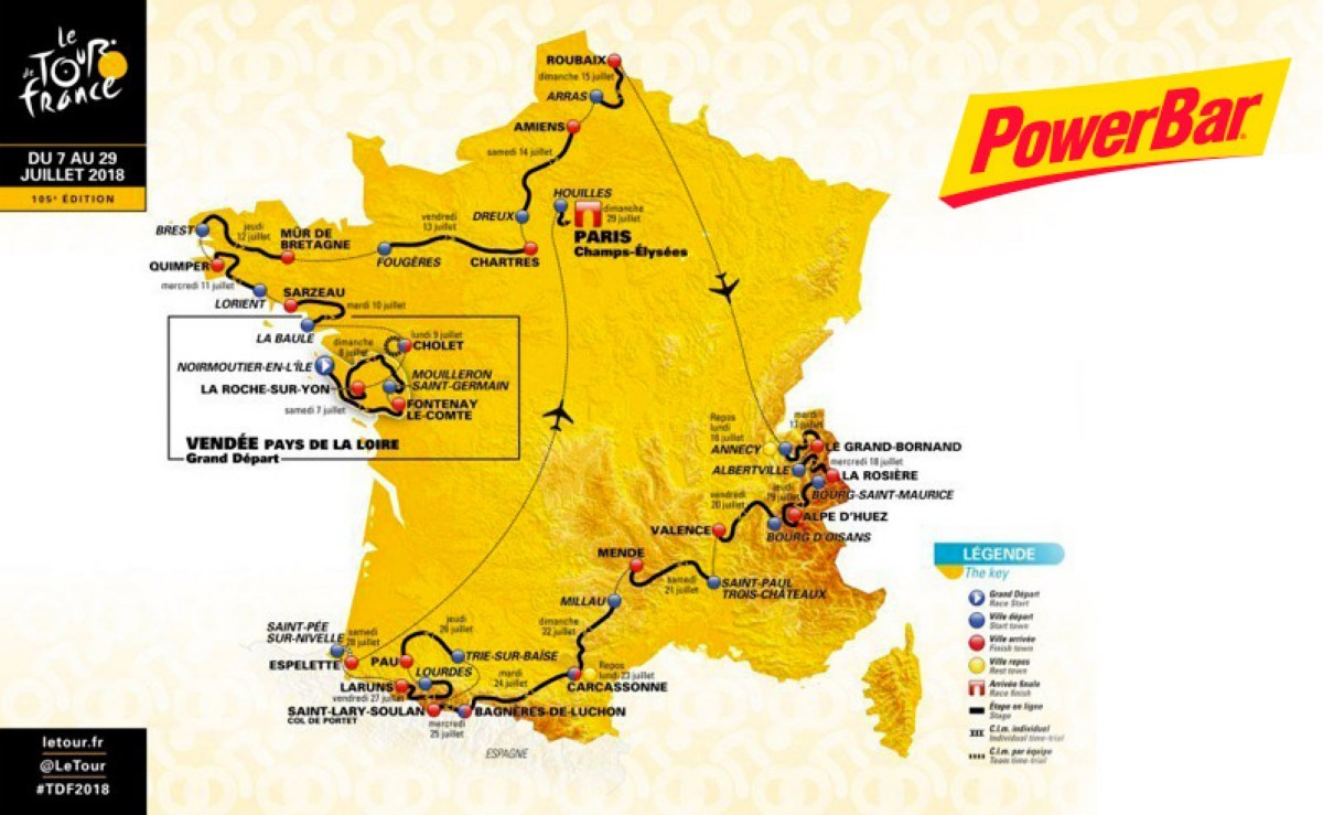 Powerbar un año más como proveedor oficial del Tour de Francia