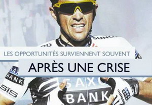 El Saxo Bank apoya con un anuncio a Alberto Contador