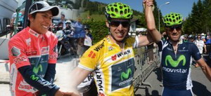 Rui Costa lleva el maillot  amarillo del Tour de Suiza