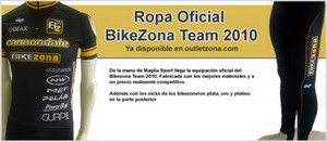 Ya puedes conseguir la equipaci&oacute;n oficial BikeZona-Cannondale 2010