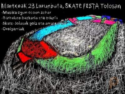 Fiesta skater para el aniversario del skatepark de Tolosa 2013