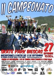 Campeonato en el skatepark de Biescas