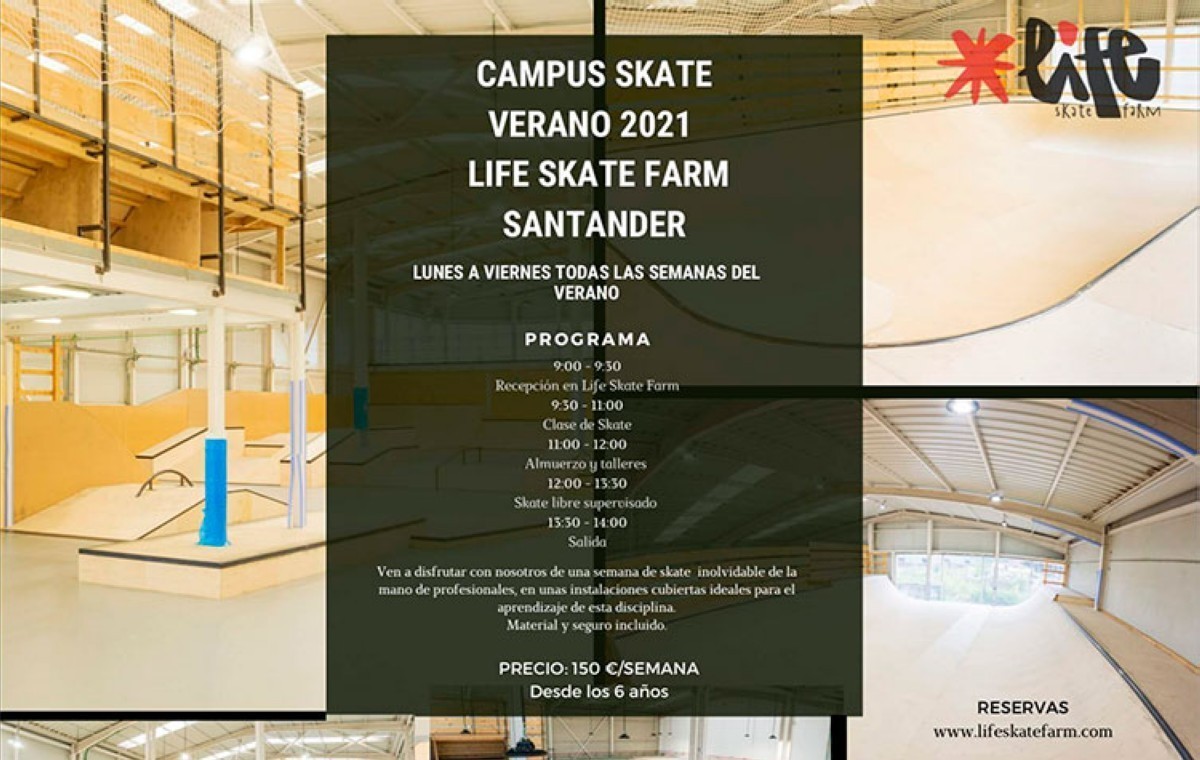 Campus skate verano en Santander