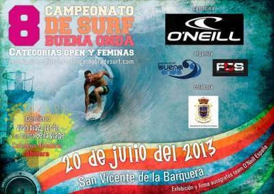 Cancelado el VIII Campeonato de Surf Buena Onda