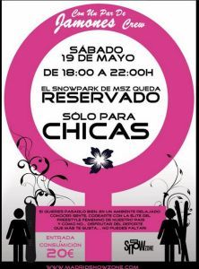 El Snowpark de Madrid Snowzone reservado para las chicas