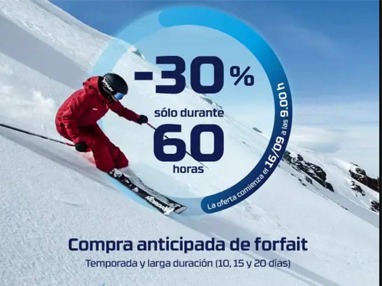 Compra anticipada forfaits Sierra Nevada 2024/25