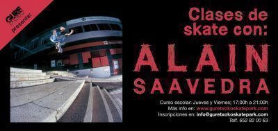 Clases de skate con Alain Saavedra en Guretxoko