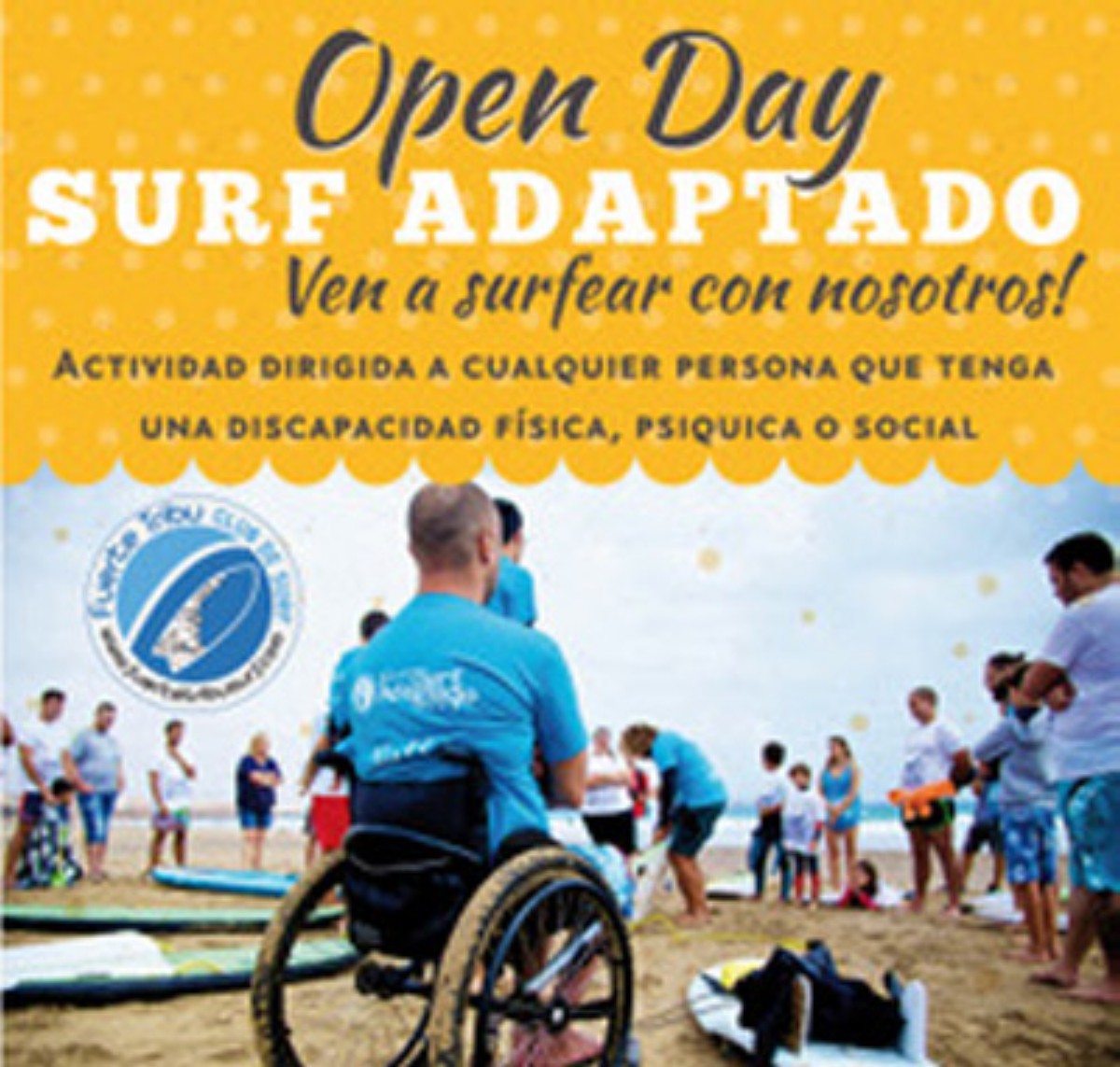 Open Day Surf Adaptado con el Club Fuerte Tribu