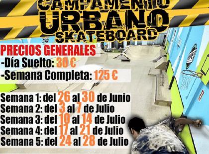 Campamento Urbano Skateboard en Zaragoza