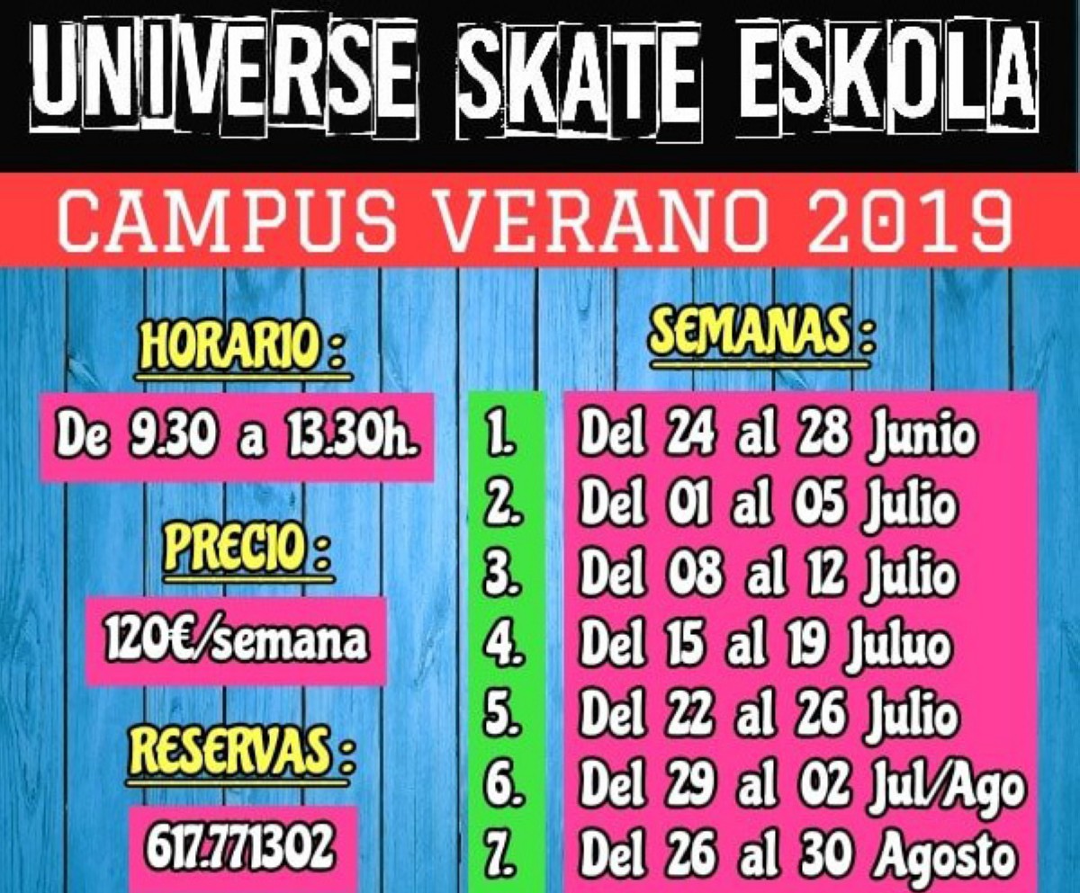 Universe Indoor Skatepark campus de verano