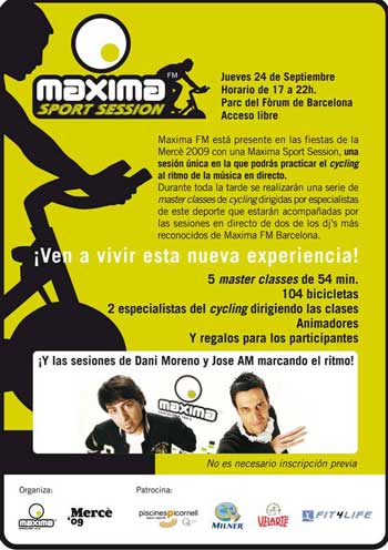 La emisora MAXIMA fm de Radio Barcelona os invita a la MAXIMA SPORT SESSION