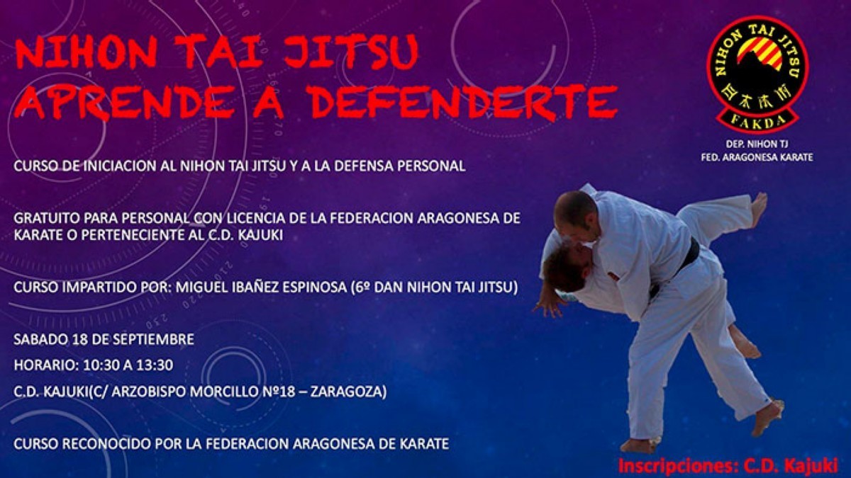 Nihon Tai Jitsu y defensa personal, curso de iniciacin