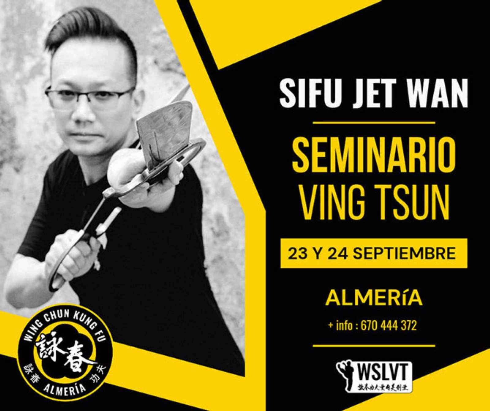 Seminario de Ving Tsun con Sifu Jet Wan en Almería