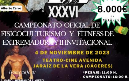 El XXXVI Campeonato de Fisicoculturismo y Fitness de Extremadura 2023