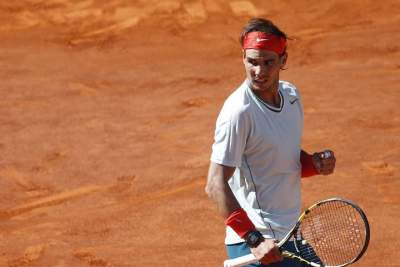 Rafa Nadal disfruta hasta el final de su paseo por la Caja Mágica