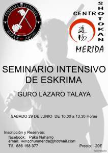 Seminario Intensivo Eskrima Guro Lázaro Talaya