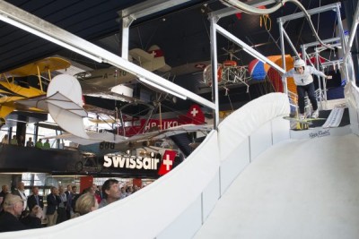 El primer trampolín de saltos indoor en Lucerna