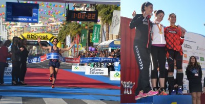Javier Guerra y Paula González campeones de España Media maratón