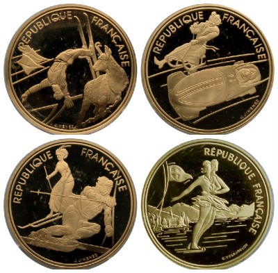 Rarezas numismáticas brillan en una colección de monedas olímpicas