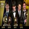 Leo Messi póker en balones de oro