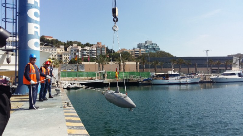 Botadura oficial del submarino Isaac Peral en Cartagena