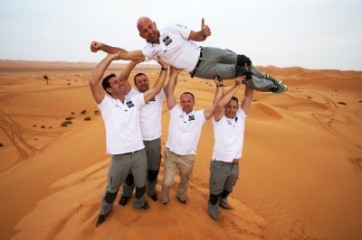 La tripulación del Abu Dhabi Ocean Racing, casi al completo