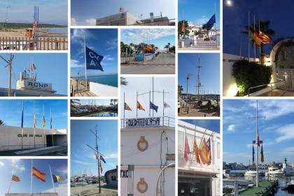 Banderas a media asta en todos los clubes náuticos de Baleares