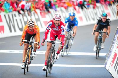 Rubén  Pérez al larguero en el Tour de Suiza