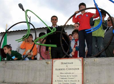 Alberto Contador homenajeado en Barcarrota