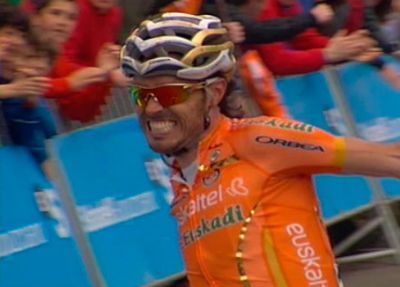 Samuel Sánchez ganador de la tercera etapa de la Vuelta al País Vasco