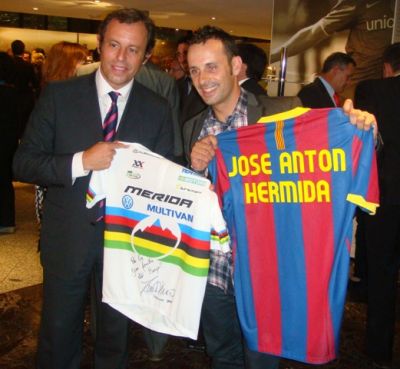 Jose Antonio Hermida con el Barca