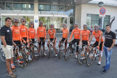 Entrenamiento del Euskaltel de cara a la Vuelta 