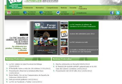  La Federación Andaluza de Ciclismo renueva su web