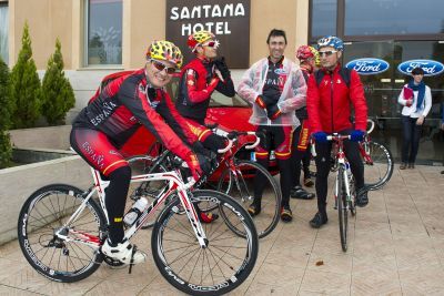 Así fue la marcha con la selección española de ciclismo