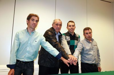 Presentados  David Arroyo y Fran Moreno con el Caja Rural
