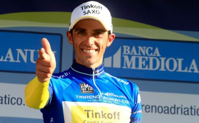 Alberto Contador a darlo todo en la crono de la Tirreno