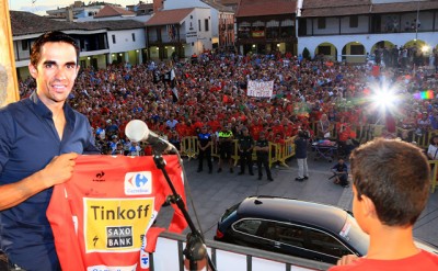 Alberto Contador fue homenajeado en Pinto