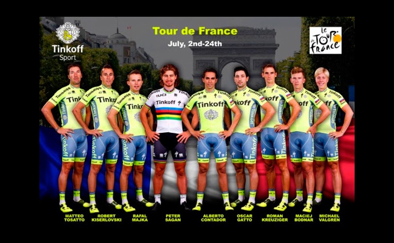 Alberto Contador y Peter Sagan lideran al Tinkoff en el Tour 2016