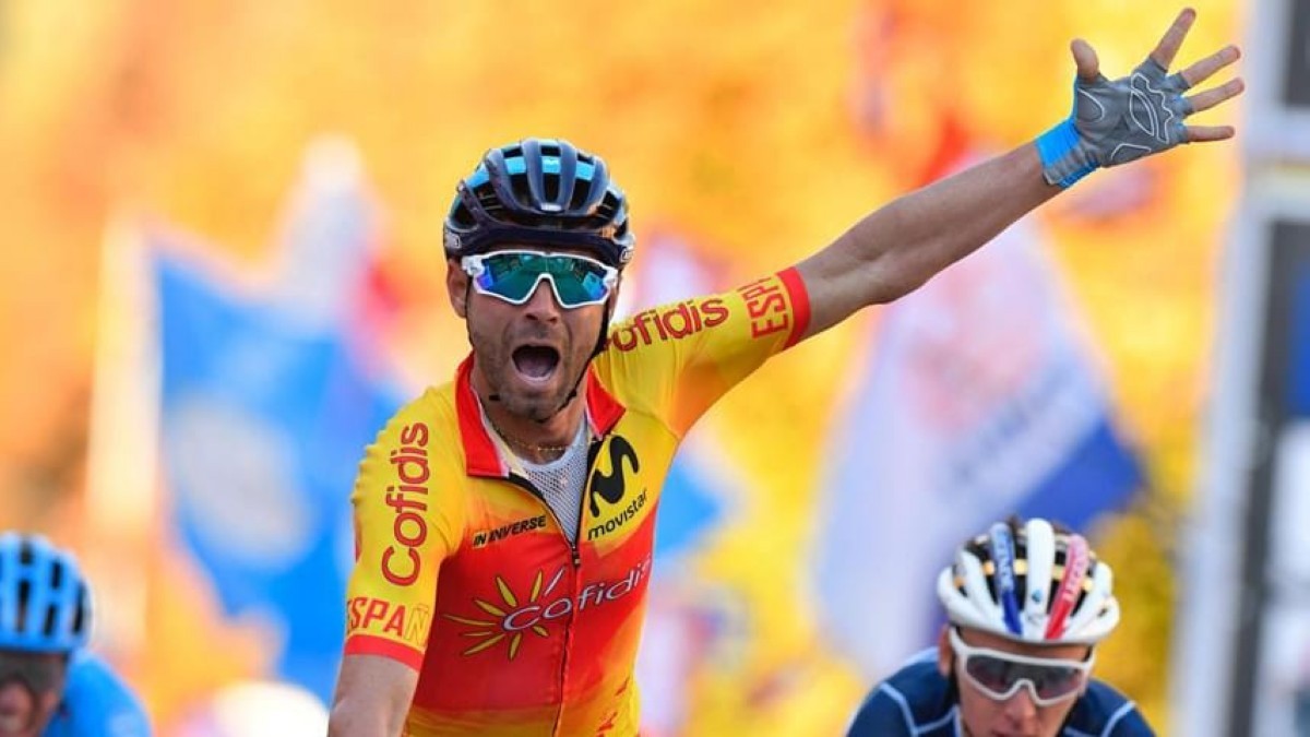 Alejandro Valverde a la cabeza de la selección en el Mundial de Yorkshire