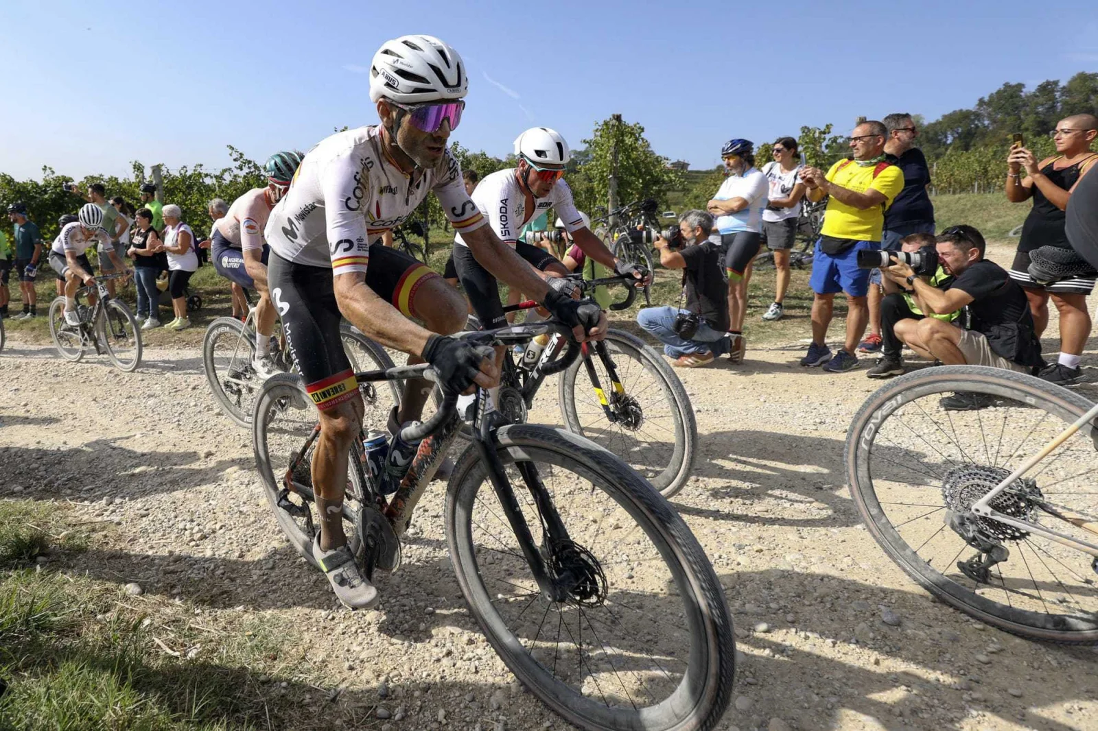 Alejandro Valverde rozó el podio en el Mundial de Gravel 2023