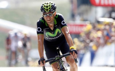 Alejandro Valverde se aferra al podio en Saint - Lary  