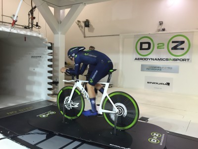 Alex Dowsett, en el túnel de viento