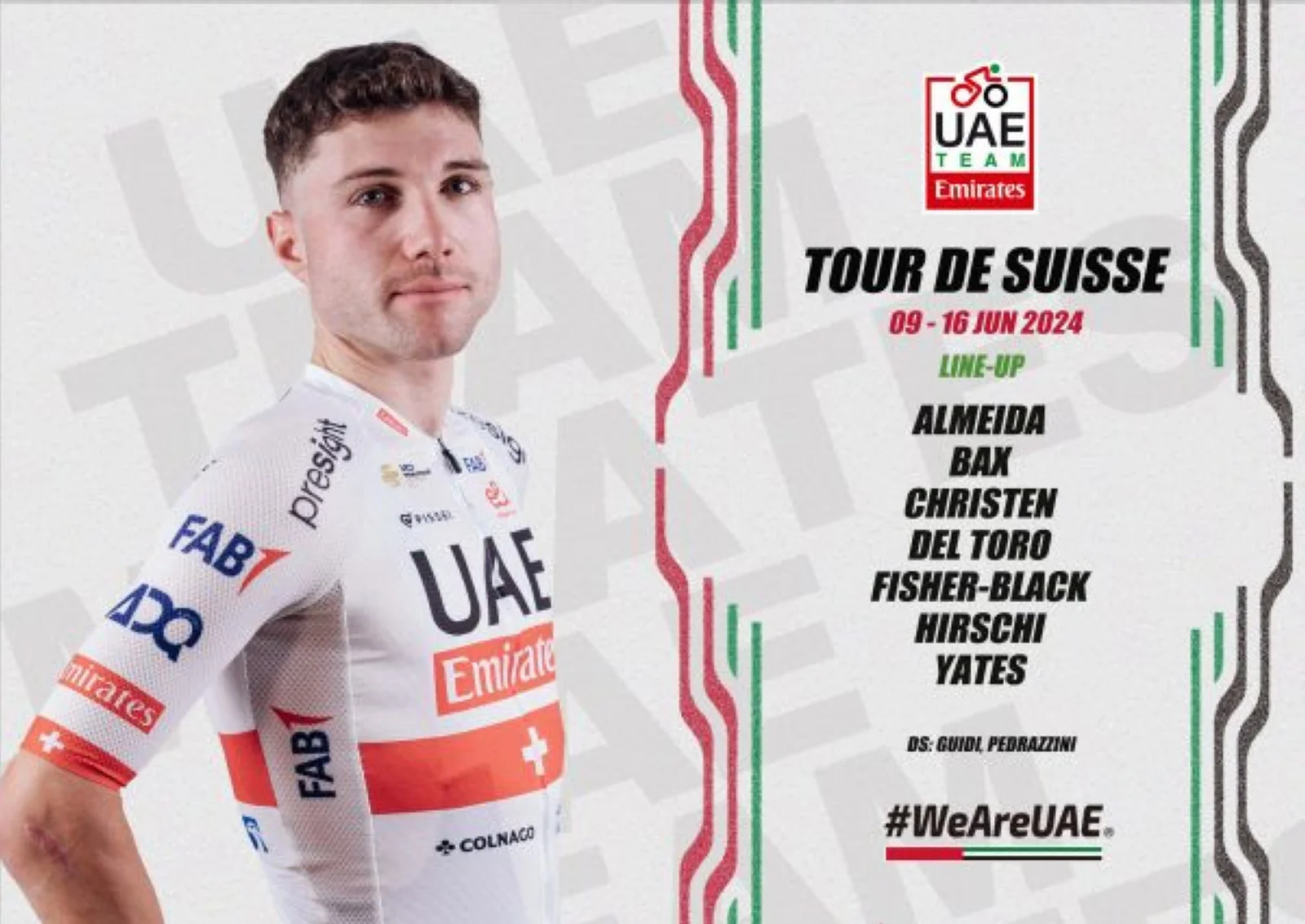 Alineación del UAE Emirates para el Tour de Suiza