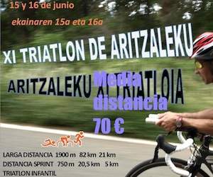 Inscripciones con dto para el XI triatlón Aritzaleku 