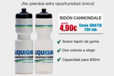 ¡Bidón Cannondale por solo 4,90 envío incluido!