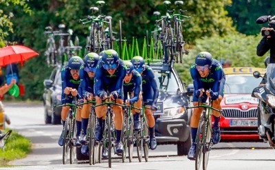 Brillante crono por equipos para Movistar Team