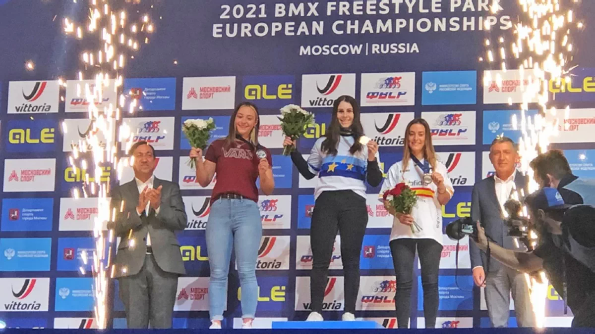 Bronce para Teresa Fernández en el Europeo BMX Freestyle Park de Moscú