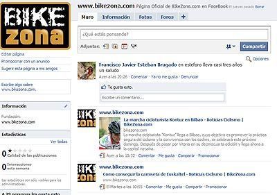 Hazte fan de Bikezona en Facebook